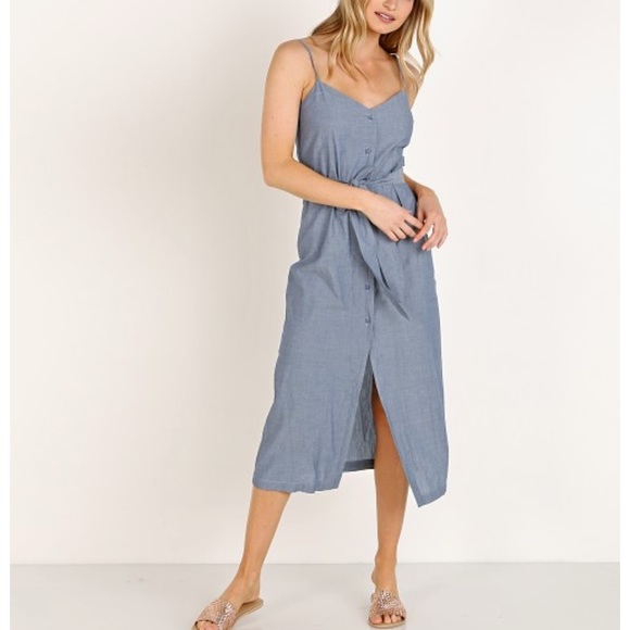 SOLD NWT Lacausa Bluebell Chambray Denim Dress - Picture 3 of 9